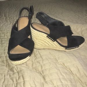 Cute black wedges!